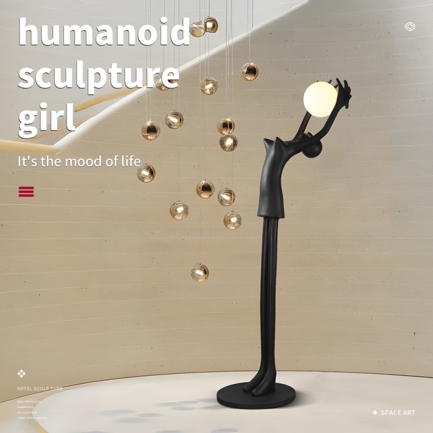 Lampadaire SILUETTE 1xE27/25W/230V 210 cm Human Girl