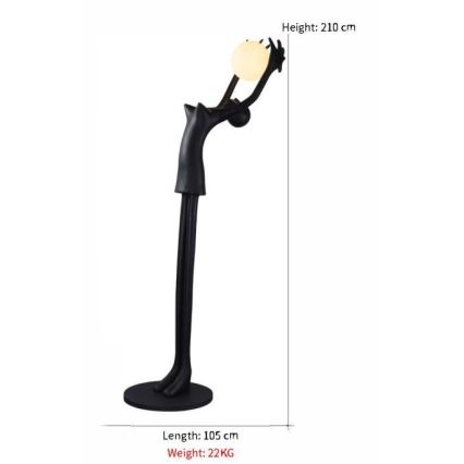 Lampadaire SILUETTE 1xE27/25W/230V 210 cm Human Girl