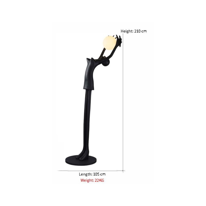 Lampadaire SILUETTE 1xE27/25W/230V 210 cm Human Girl