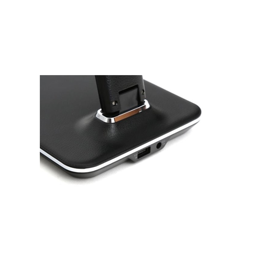 Lampe de table LED à intensité variable avec écran LED/9W/230V/12V noir