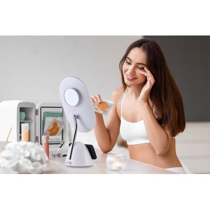 Miroir de maquillage LED à intensité variable avec charge sans fil LED/18W/230V