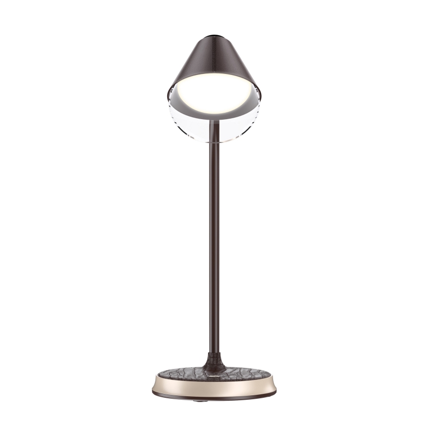 Lampe de table à intensité variable avec charge sans fil FINCH LED/9W/12/230V marron/doré