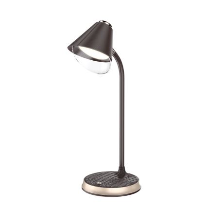 Lampe de table à intensité variable avec charge sans fil FINCH LED/9W/12/230V marron/doré