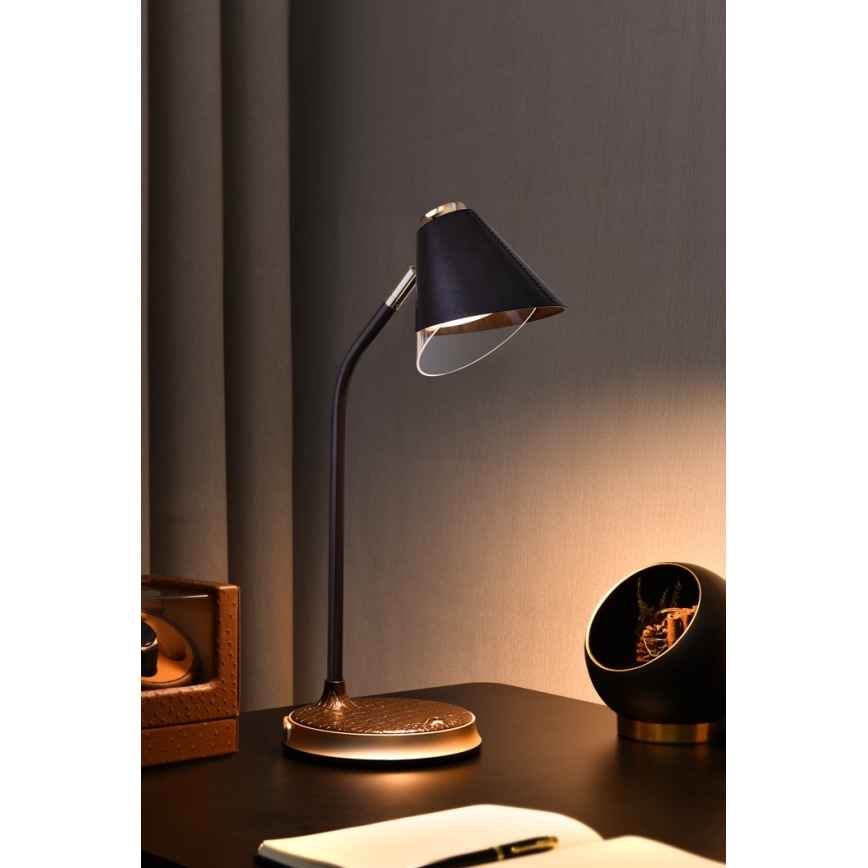 Lampe de table à intensité variable avec charge sans fil FINCH LED/9W/12/230V gris/chrome brillant