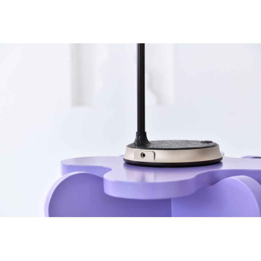 Lampe de table à intensité variable avec charge sans fil FINCH LED/9W/12/230V gris/chrome brillant