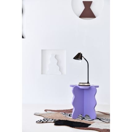Lampe de table à intensité variable avec charge sans fil FINCH LED/9W/12/230V gris/chrome brillant