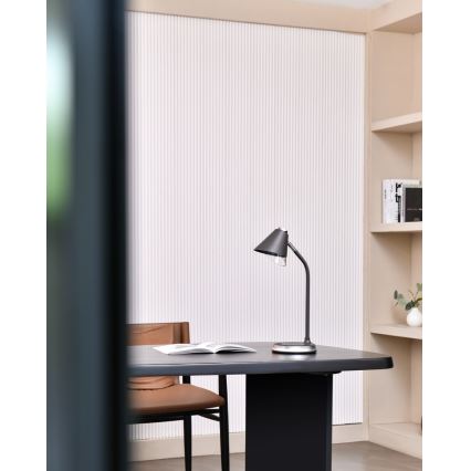 Lampe de table à intensité variable avec charge sans fil FINCH LED/9W/12/230V gris/chrome brillant