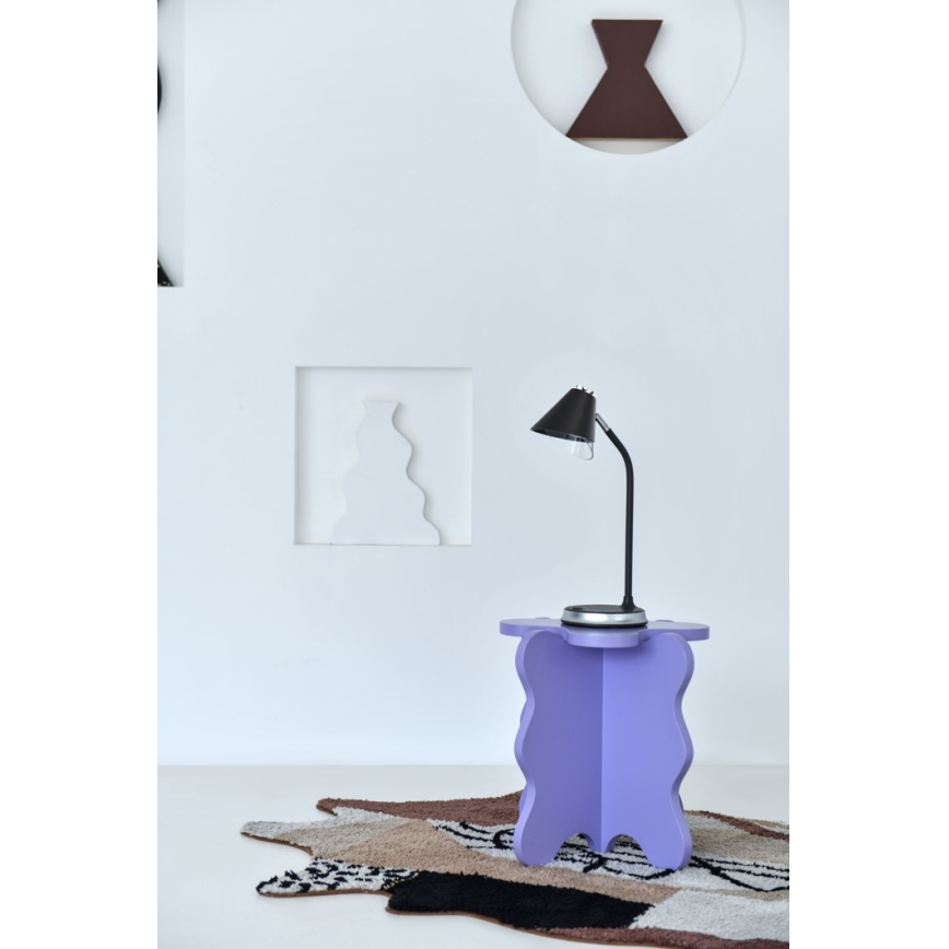 Lampe de table à intensité variable avec charge sans fil FINCH LED/9W/12/230V gris/chrome brillant
