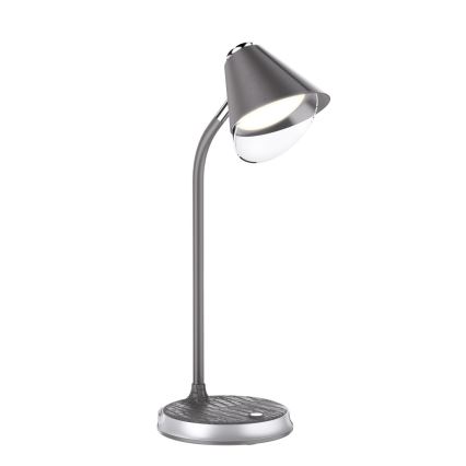 Lampe de table à intensité variable avec charge sans fil FINCH LED/9W/12/230V gris/chrome brillant