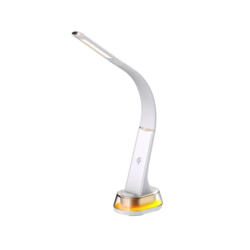 Lampe de table LED RGB à intensité variable avec charge sans fil CORELLA LED/7W/12/230V blanc