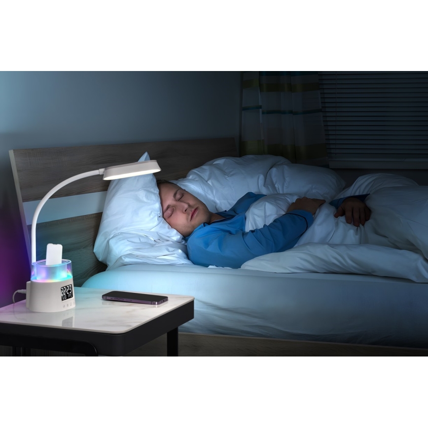 Lampe de table LED RGBW à intensité variable avec un porte-stylo FALCON LED/10W/5V