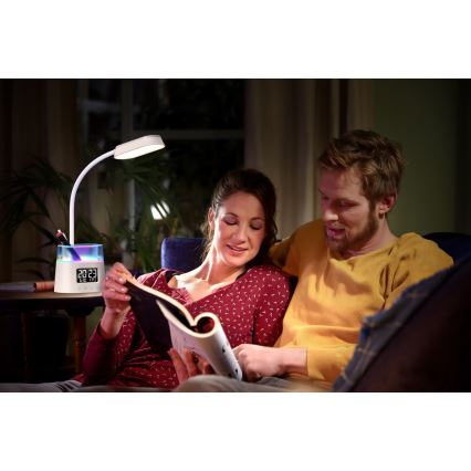 Lampe de table LED RGBW à intensité variable avec un porte-stylo FALCON LED/10W/5V