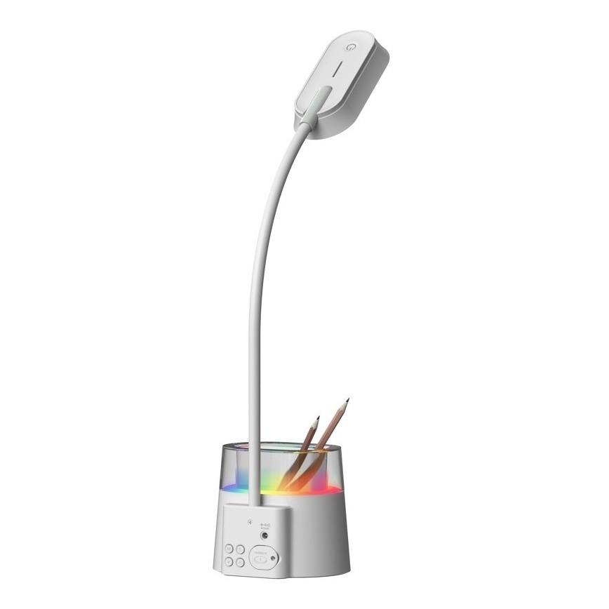 Lampe de table LED RGBW à intensité variable avec un porte-stylo FALCON LED/10W/5V