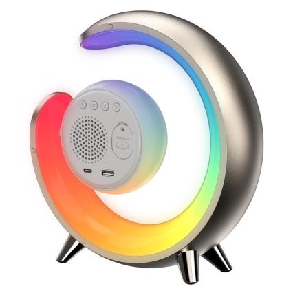 Lampe de table RGBW à intensité variable avec réveil PEACOCK LED/20W/5V USB