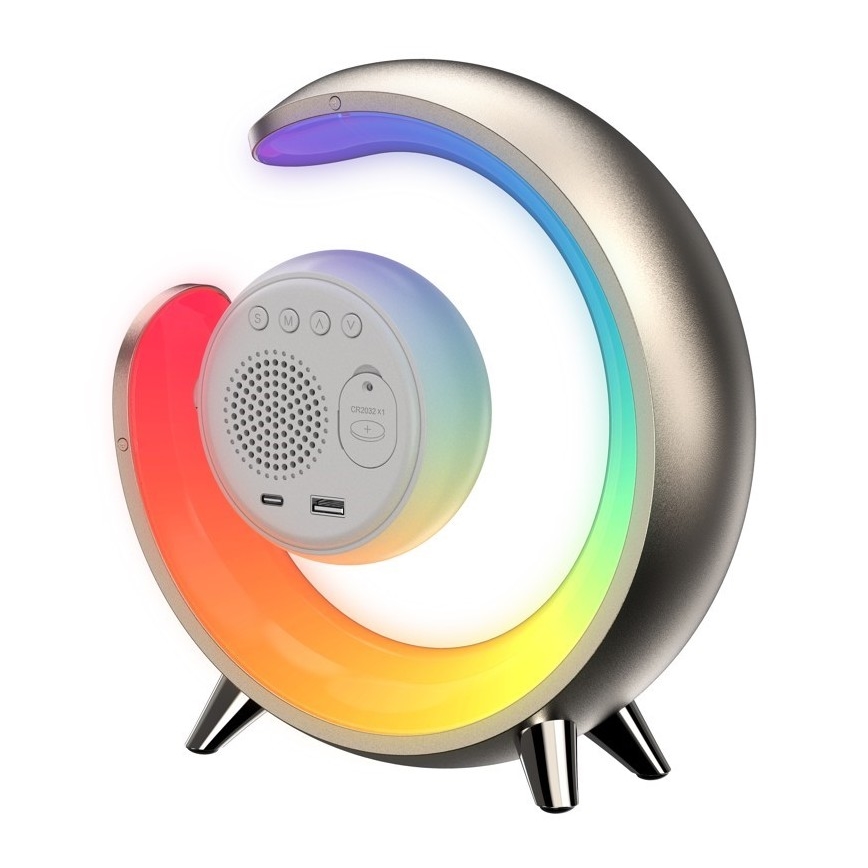 Lampe de table RGBW à intensité variable avec réveil PEACOCK LED/20W/5V USB