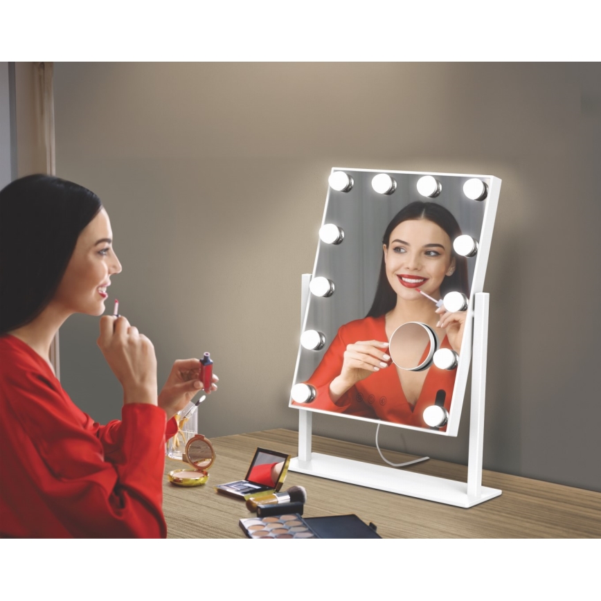 Immax 08984L - Miroir cosmétique LED à intensité variable MUST HAVE LED/12W/230V