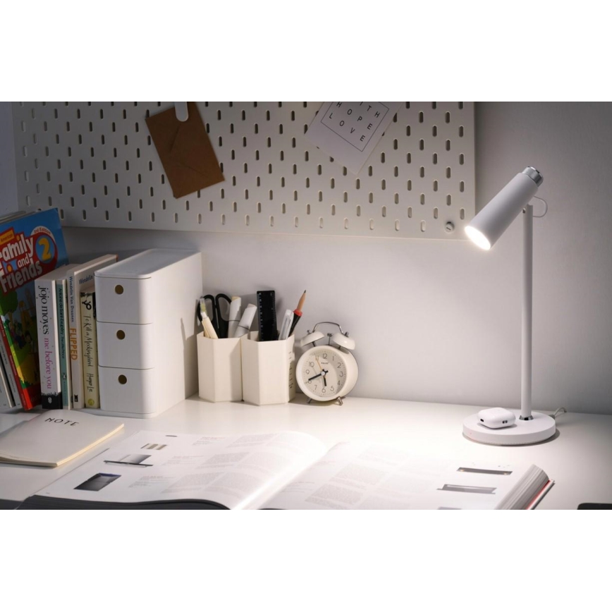 Lampe de table à intensité variable avec sans fil Qi charge TIT LED/12W/230V blanc