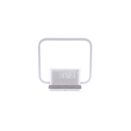 Lampe de table à intensité variable avec réveil et Qi charge LED/18W/230V blanc
