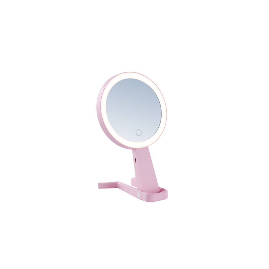 Immax 09102L - LED+CCT Miroir de maquillage dimmable SWEET LED/3W/5V rose