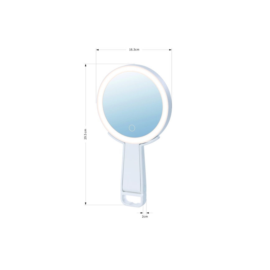 Immax 09103L - LED+CCT Miroir de maquillage dimmable SWEET LED/3W/5V blanc