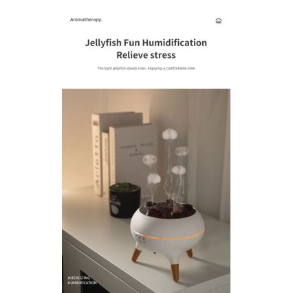 Immax 09104L - Diffuseur d'arômes et humidificateur d'air JELLYFISH LED/11W/5V
