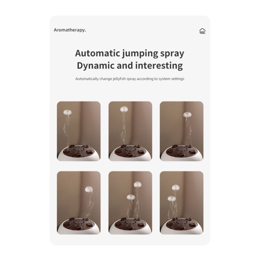 Immax 09104L - Diffuseur d'arômes et humidificateur d'air JELLYFISH LED/11W/5V