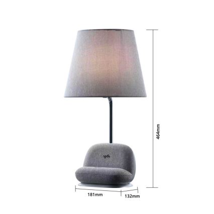 Lampe de table LED dimmable avec recharge sans fil Qi SOFA LED/6W/230V, gris