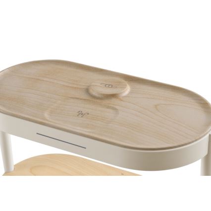 Lampe de table LED à intensité variable avec réveil et station de charge TRIPLE DOCK LED/1,5W/5V