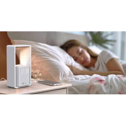 Lampe de table LED avec réveil et fonction de recharge CALM LED/3,5W/5V