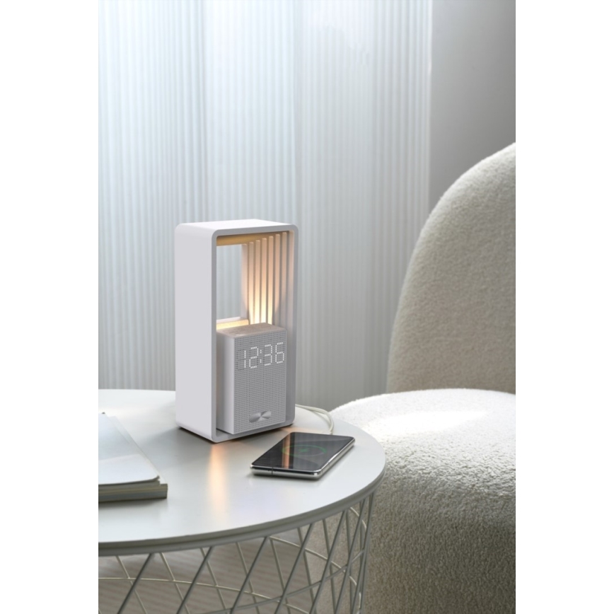 Lampe de table LED avec réveil et fonction de recharge CALM LED/3,5W/5V