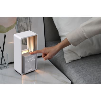Lampe de table LED avec réveil et fonction de recharge CALM LED/3,5W/5V