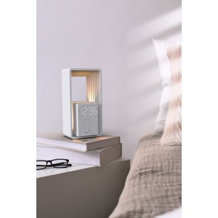 Lampe de table LED avec réveil et fonction de recharge CALM LED/3,5W/5V