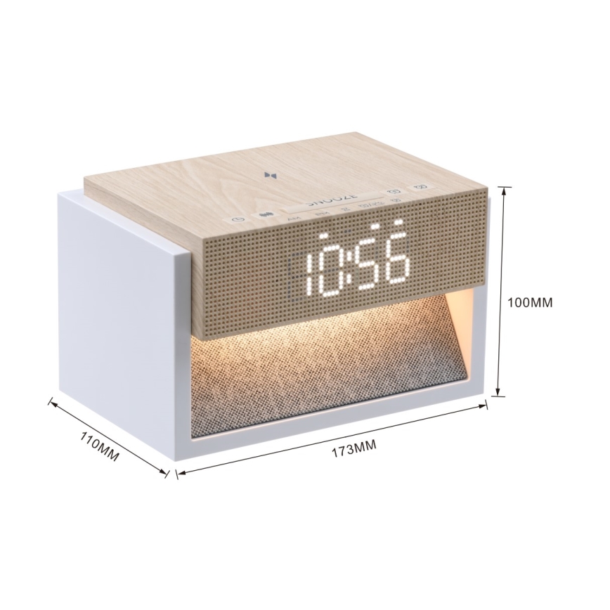 Lampe de bureau LED avec réveil et charge CALM LED/1,2W/5V