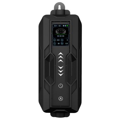 Immax - Borne de recharge EV pour véhicules électriques AC Type 2 16 A/380 V + prise 230 V, 3,7 kW, 5 m, Tuya