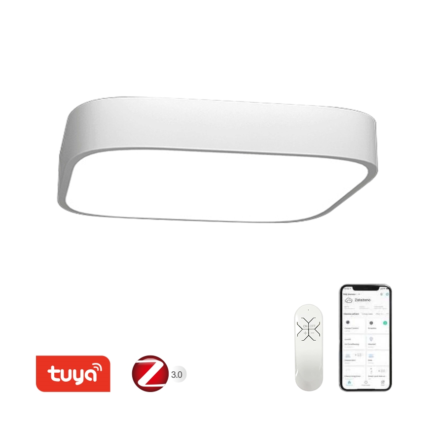 Immax NEO 07042L – Plafonnier LED à intensité variable RECUADRO LED/67W/230V + télécommande Tuya