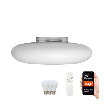 Immax NEO 07061L-Plafonnier LED RGBW à intensité variable FUENTE 3xE27/8,5W/100-240V Tuya + télécommande