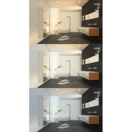 Immax NEO 07110KD - Lot 3x Luminaire encastré de salle de bain PRACTICO LED/24W/230V Tuya IP44 à intensité variable + télécommande