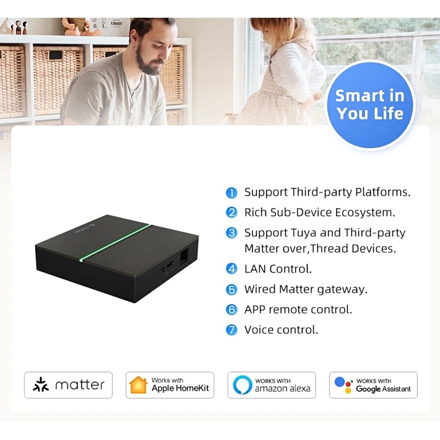 Immax NEO 07117-5 - Passerelle MATTER intelligente Zigbee 3.0 230 V Wi‑Fi