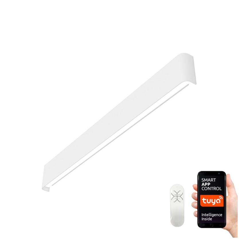 Immax NEO 07137-W - Applique murale à intensité variable SMART LINEA blanc LED/40W/230V + télécommande 76 cm Tuya ZigBee