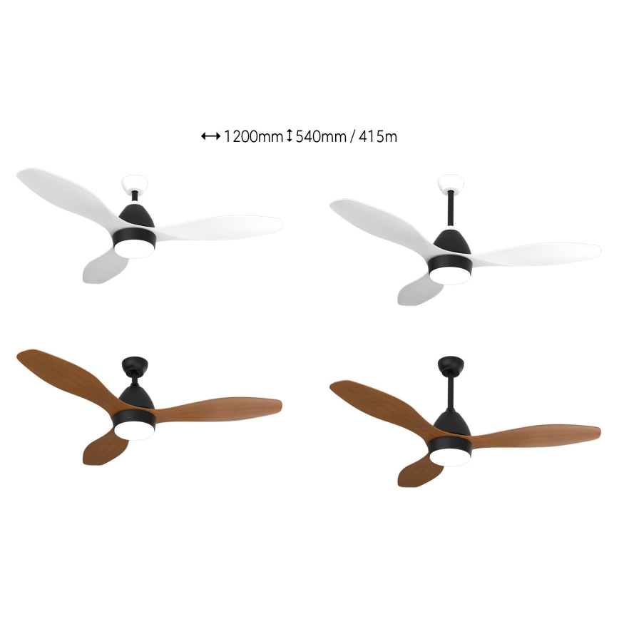Immax NEO 07141-B - Ventilateur de plafond LED NEO LITE FRESCO LED/18W/230V Tuya Wi-Fi noir/marron+ télécommande