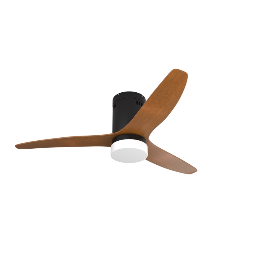 Immax NEO 07142-B - Ventilateur de plafond NEO LITE VENTO LED/18W/230V Tuya Wi-Fi noir/bois + télécommande