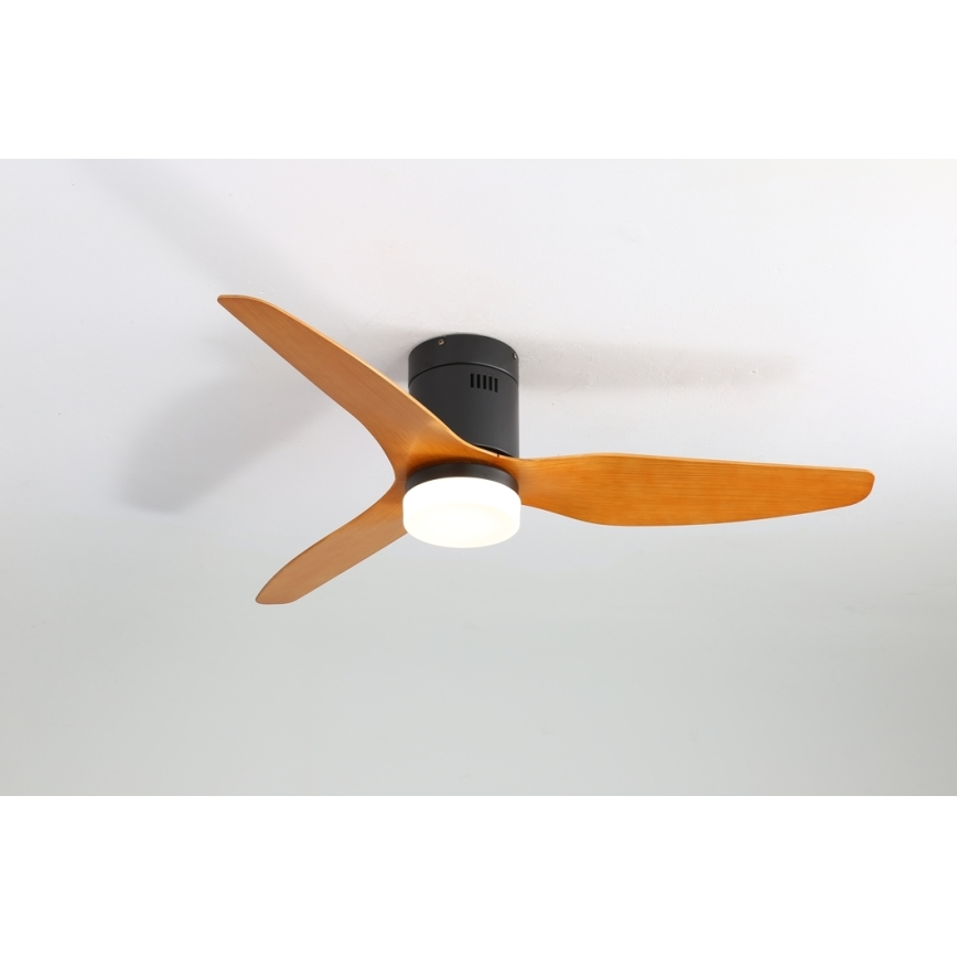 Immax NEO 07142-B - Ventilateur de plafond NEO LITE VENTO LED/18W/230V Tuya Wi-Fi noir/bois + télécommande