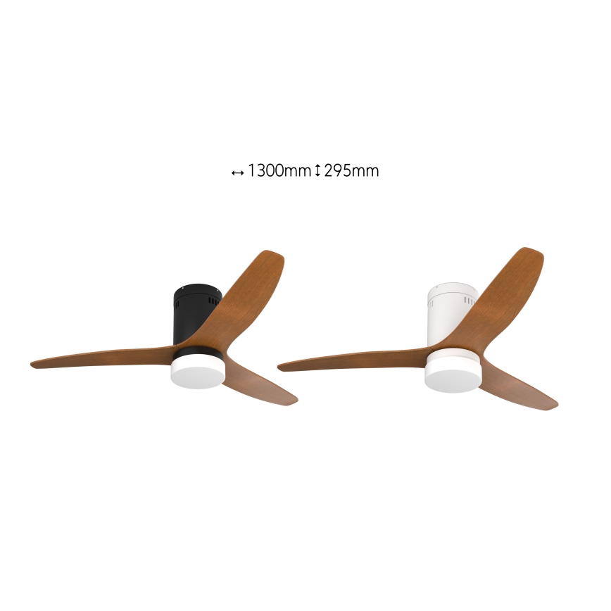 Immax NEO 07142-B - Ventilateur de plafond NEO LITE VENTO LED/18W/230V Tuya Wi-Fi noir/bois + télécommande