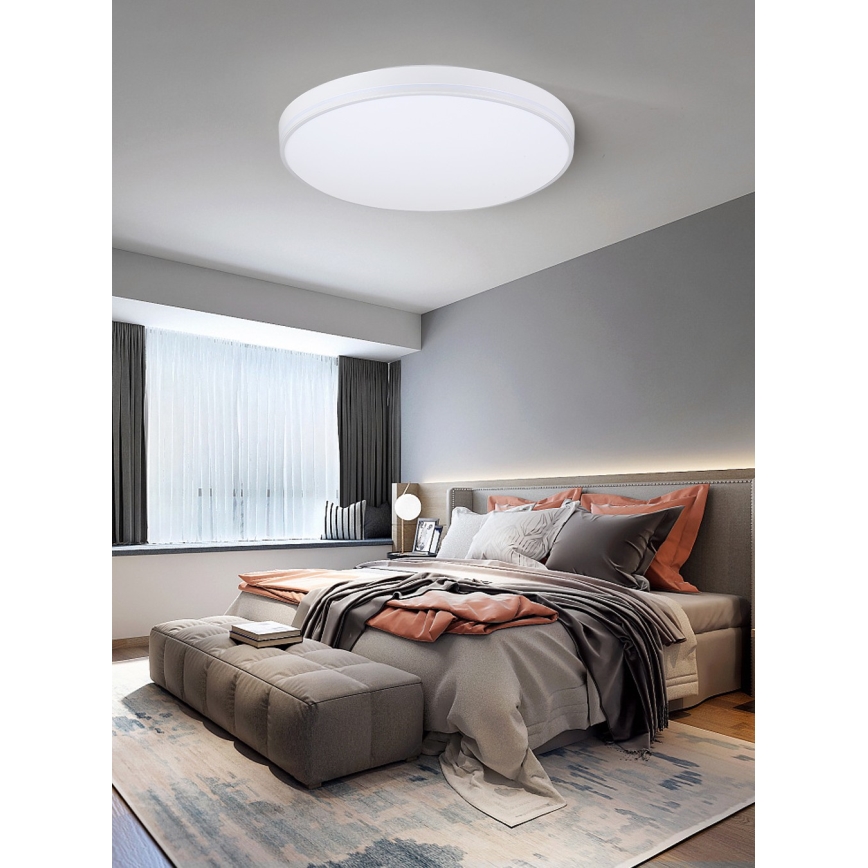 Immax NEO 07149-W51 - Plafonnier à intensité variable NEO LITE AREAS LED/48W/230V Tuya Wi-Fi blanc + télécommande