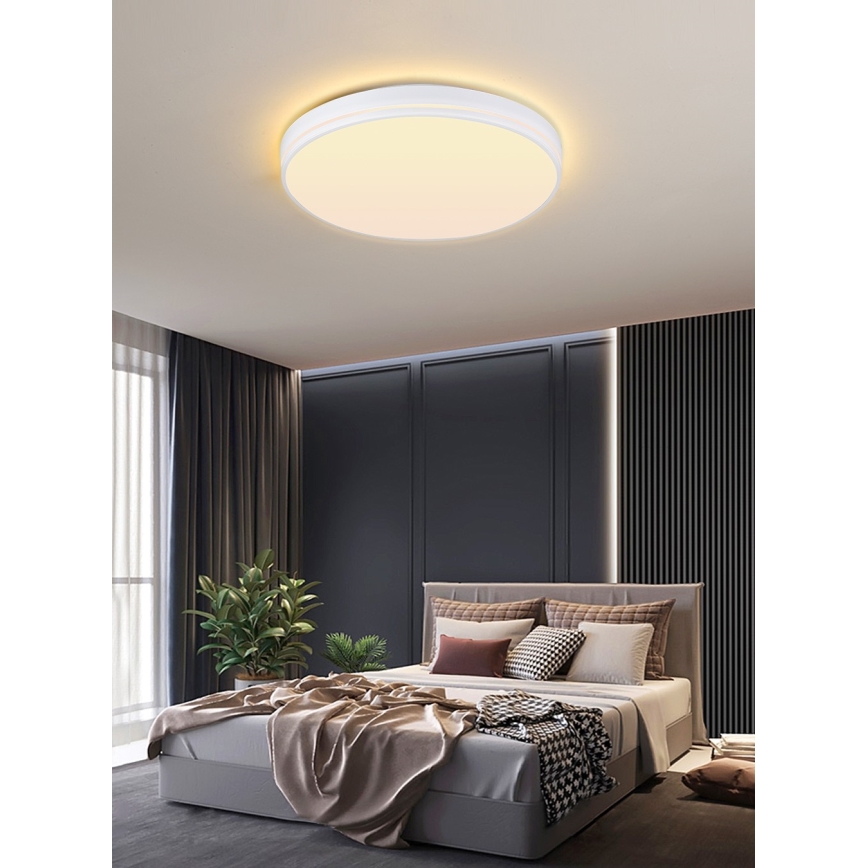 Immax NEO 07149-W51 - Plafonnier à intensité variable NEO LITE AREAS LED/48W/230V Tuya Wi-Fi blanc + télécommande