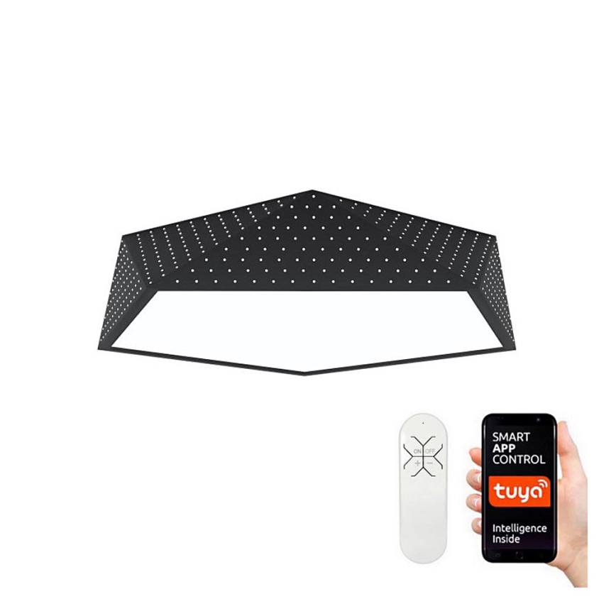 Immax NEO 07151-B60 - Plafonnier LED à intensité variable BRILIANT LED/45W/230V Wi-Fi Tuya noir + télécommande