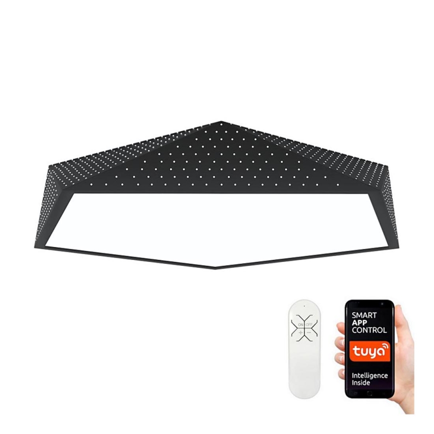 Immax NEO 07151-B80 - Plafonnier LED à intensité variable BRILIANT LED/56W/230V Wi-Fi Tuya noir+ télécommande