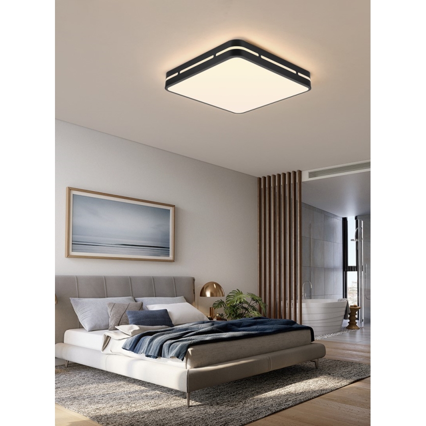 Immax NEO 07154-B30 - Plafonnier à intensité variable LED NEO LITE PERFECTO 24W/230V Wi-Fi Tuya noir + Télécommande