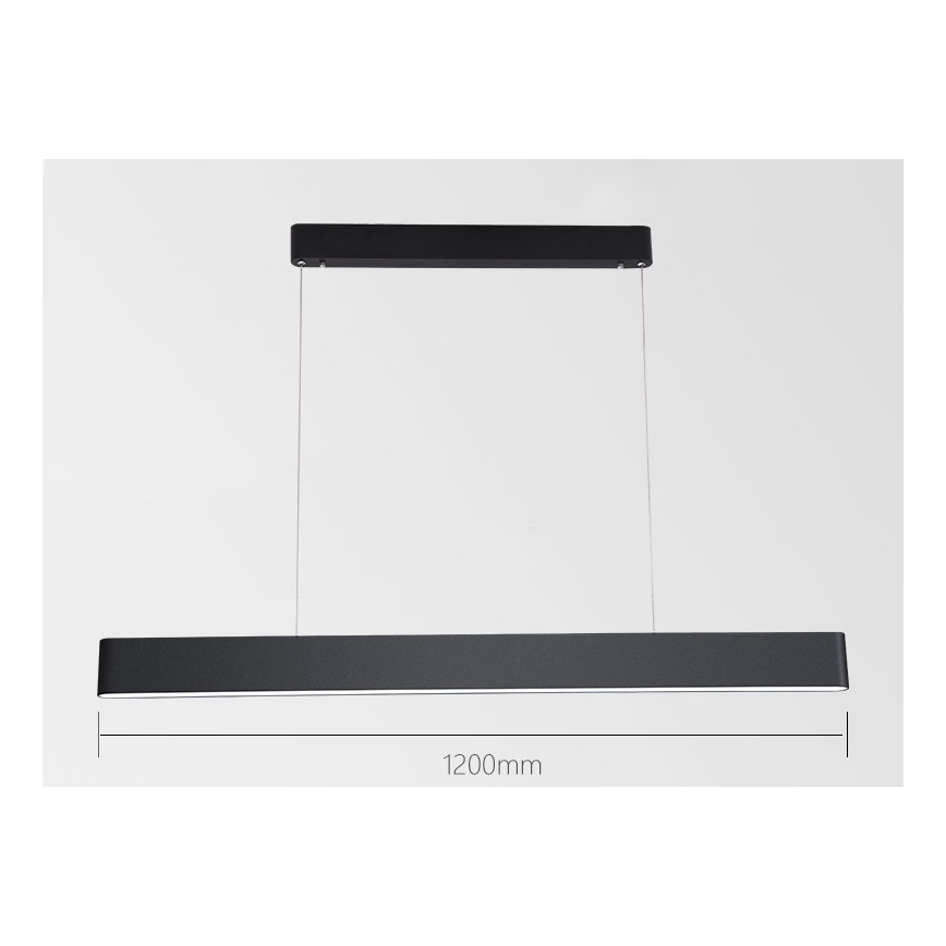 Immax NEO 07157-B120X - Suspension LED RGB+CCT à intensité variable MILANO LED/40W/230V Tuya noir