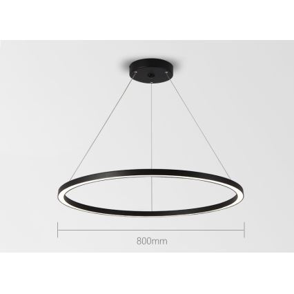 Immax NEO 07158-B80 - Lustre LED à intensité variable sur un fil FINO LED/60W/230V Tuya noir + télécommande